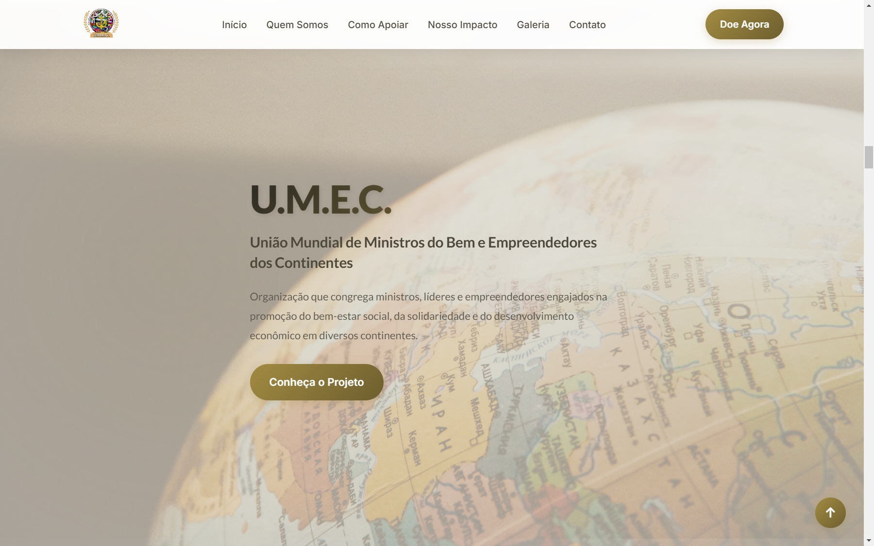 Projeto UMEC - Site institucional criado pela Nivon Tech